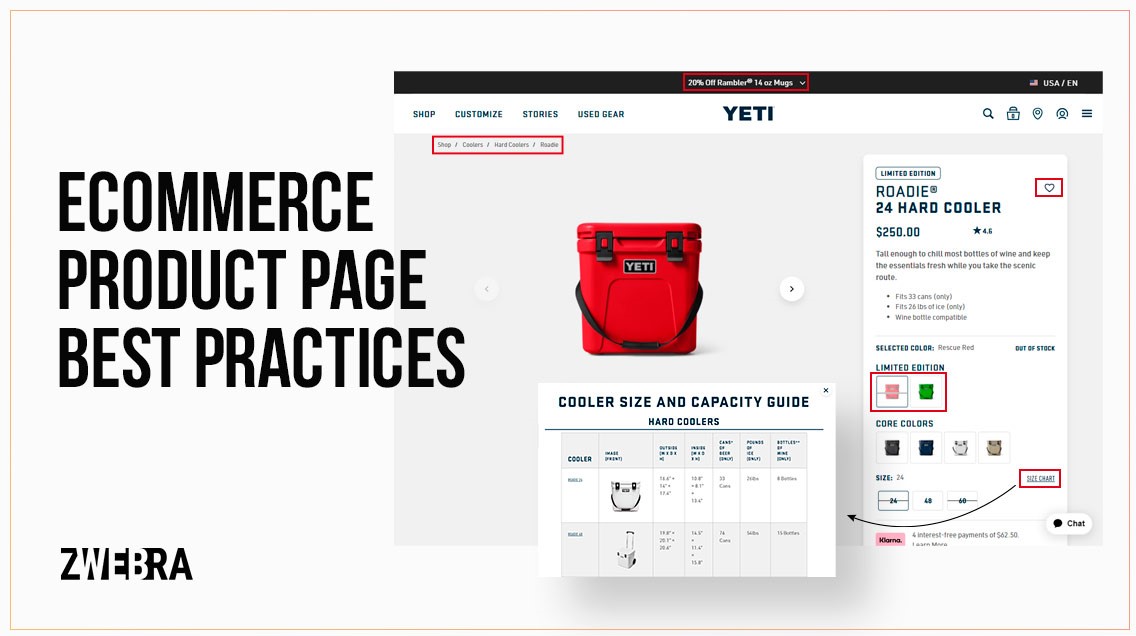 eCommerce product page best practices