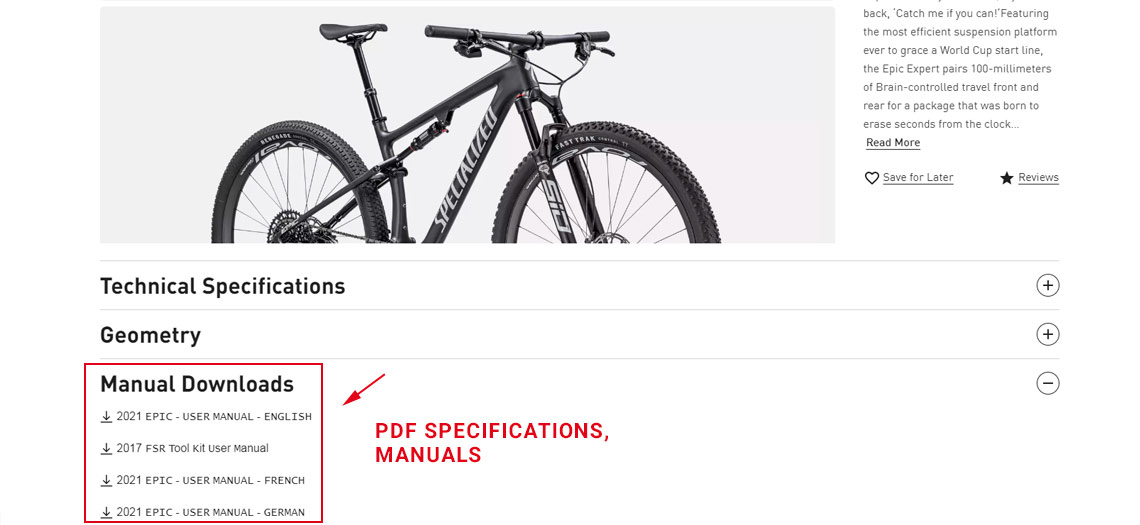 PDF specifications, manuals