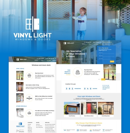 Custom web design for a windows and doors company in Toronto
