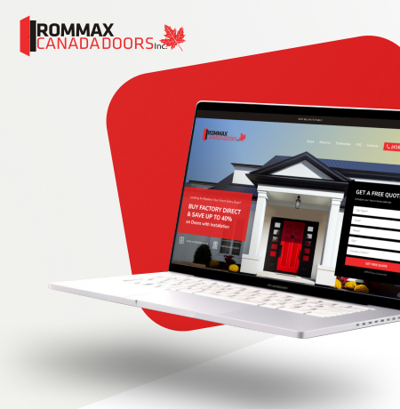 Custom web design for exterior doors manufacturer in Toronto