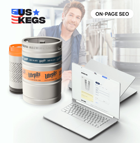 on-page SEO for custom beer keg supplier