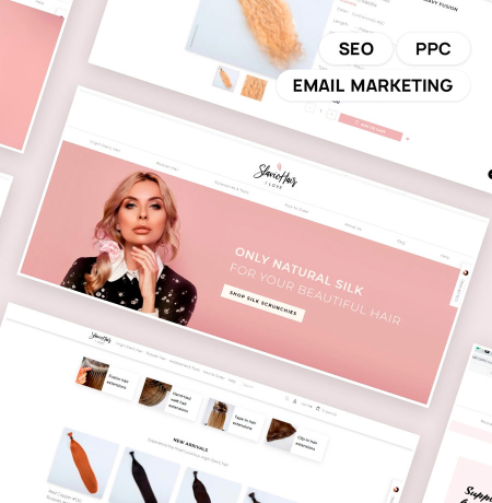hair extensions eCommerce website development