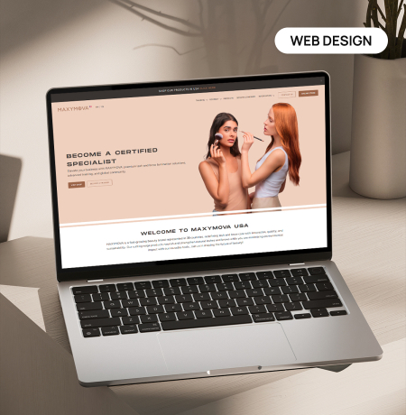 Web design for lash extension products distributor in the US