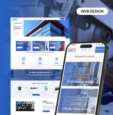 Web design for a leading machinery supplier in Canada